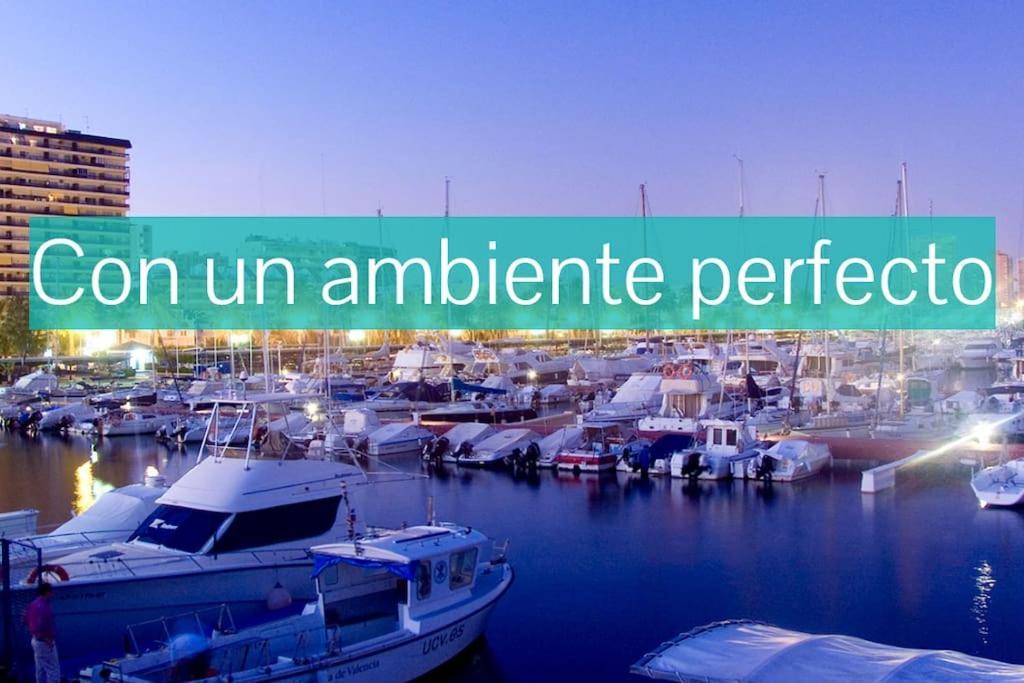 Coqueto Apartamento De Playa Con Piscina Y Terraza Валенсия Екстериор снимка